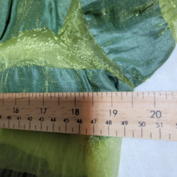 Olsen Blouse Linen Nylon Blend Striped Top Sparkly Shiny - Picture 7 of 12